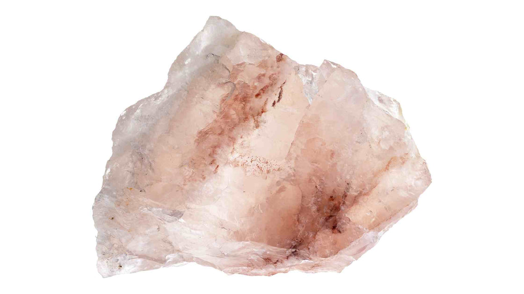 Natural rose quartz crystal for a calm mind