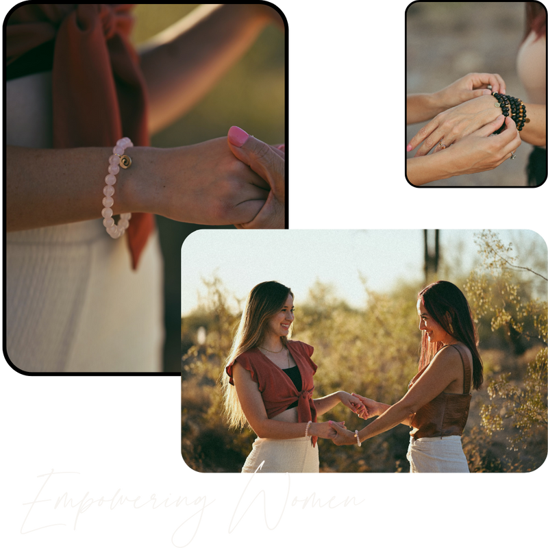 woman showcasing everlur's crystal bracelets and how they empower woman to live their best life