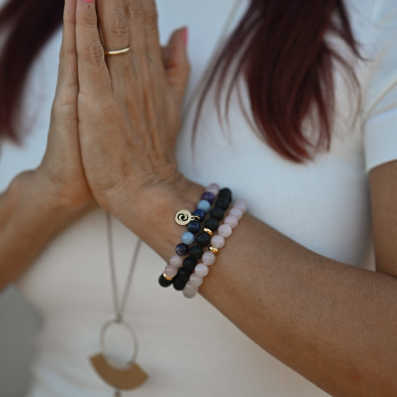 Buy Bling Toman 7 Chakras Bracelet for Women Yoga Healing Bracelets Lava  Beaded Bangle Bracelets Girls Diffuser Bracelets 8mm Bead Anxiety Bracelet  (S Panda 2 pcs) Online at Lowest Price Ever in