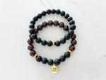 badass bracelet two piece set with an extra black onyx bracelet to create a bold statement fashion accessory that empowers you to be confident and believe in yourself